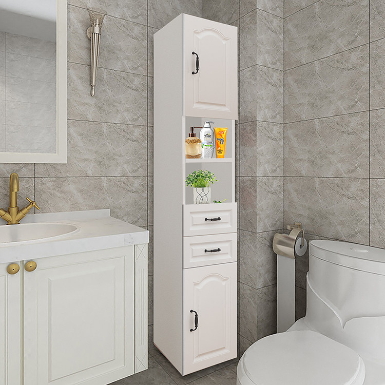 European style powder room storage cabinet Floor waterproof bathroom toilet side cabinet Side cabinet Storage cabinet Wall cabinet Corner cabinet Vertical cabinet