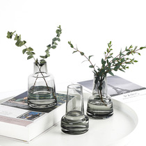 Nordic tower glass vase ins fine flower hipster vase creative flower arrangement decorative ornaments