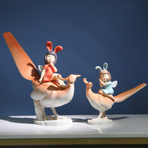 Resin ornaments girl heart living room window decorations Fashion modern craft gifts factory direct sales