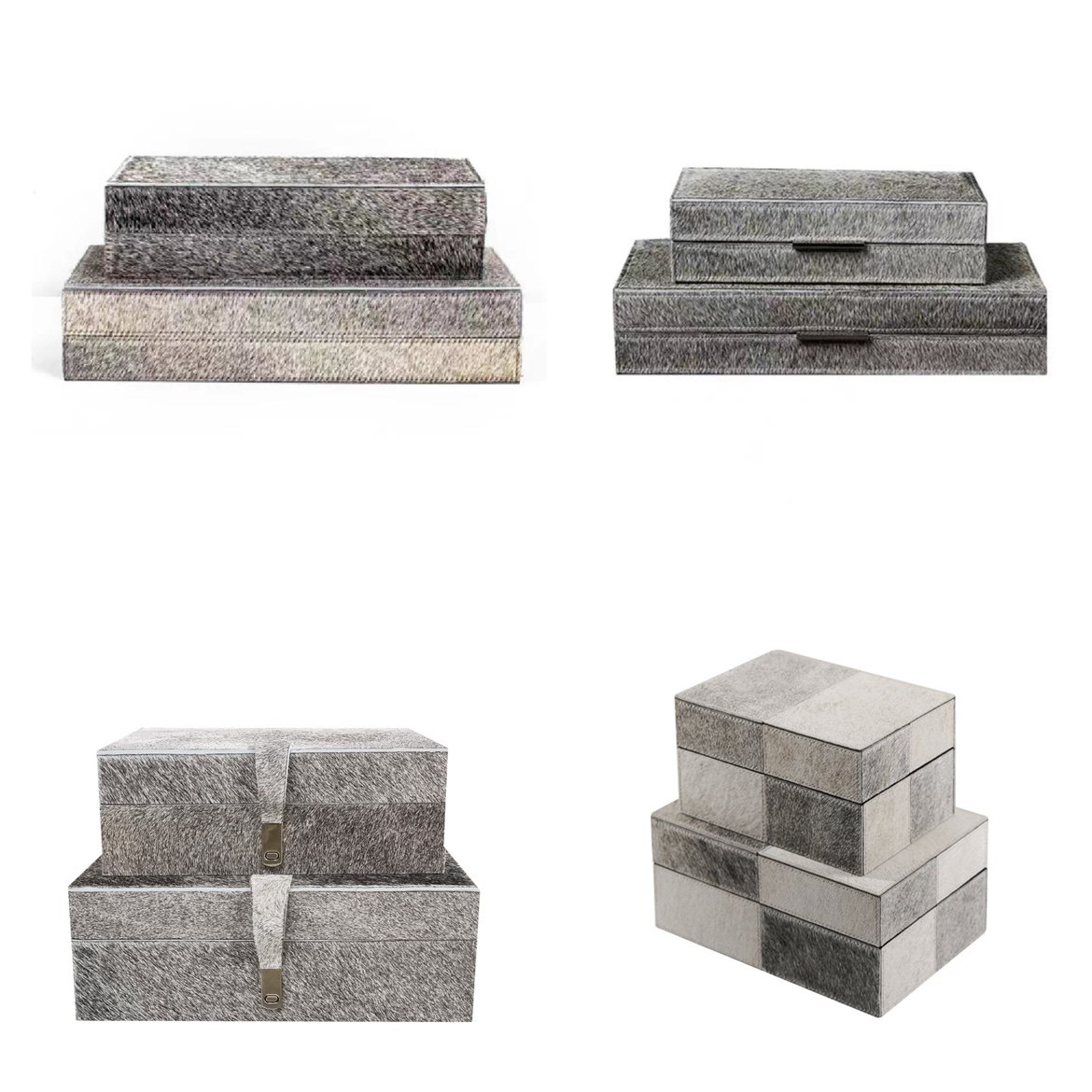 Modern light extravagant grey spotted horse hair first decorated case minimalist-like plate room cloakroom containing box dressing table ornament box-Taobao