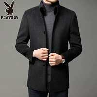 Playboy, шерстяное демисезонное шерстяное пальто, куртка, увеличенная толщина