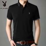 Playboy, летняя трендовая футболка с коротким рукавом, однотонная футболка polo, рубашка для отдыха, оверсайз