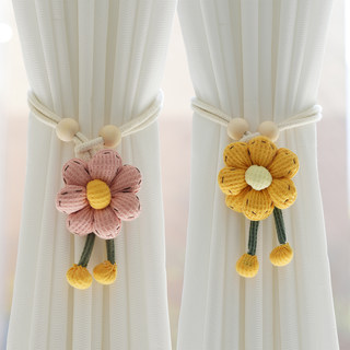 Curtain straps, flower decorations, gauze curtain collection ropes, cute bedroom curtain tie straps, storage buckles k-356