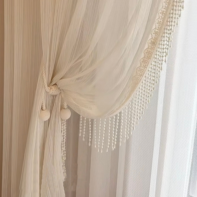 Curtain Lace French Vintage Style Handmade Beaded Strip Pearl Fringe Lace Embroidery Accessories M-1076 Curtain Lace French Vintage Style Handmade Beaded Strip Pearl Fringe Lace Embroidery Accessories M-1076