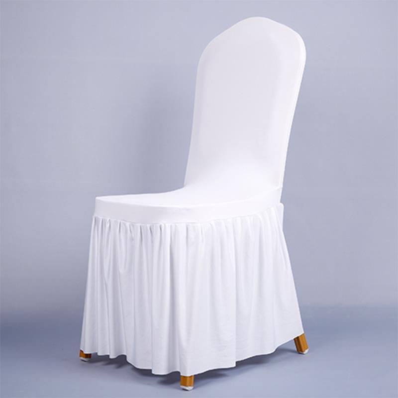 Wedding and Hotel Supplies, Elastic Chair Covers, with Pleated Skirt and Sun Skirt, for Hotel Banquet, Cover for Seat and Stool
