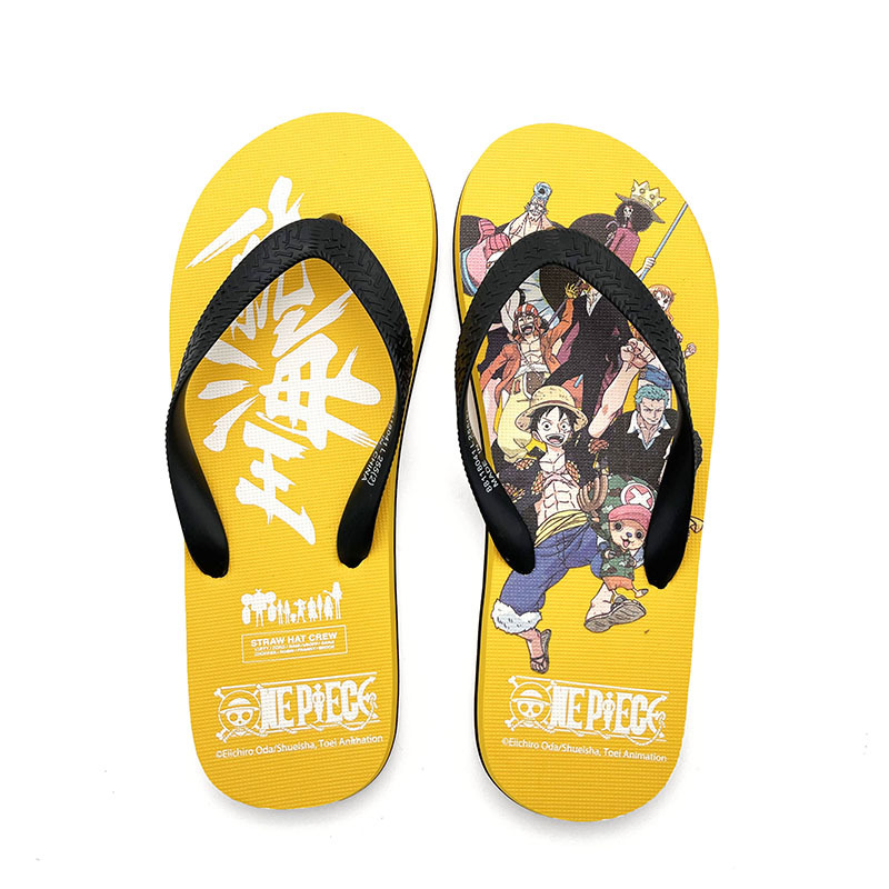OHPIECE Men's Summer Flip-Flops, Non-Slip Flip-Flops, Casual Trendy Brand Cartoon Beach Slippers OHPIECE Men's Summer Flip-Flops, Non-Slip Flip-Flops, Casual Trendy Brand Cartoon Beach Slippers