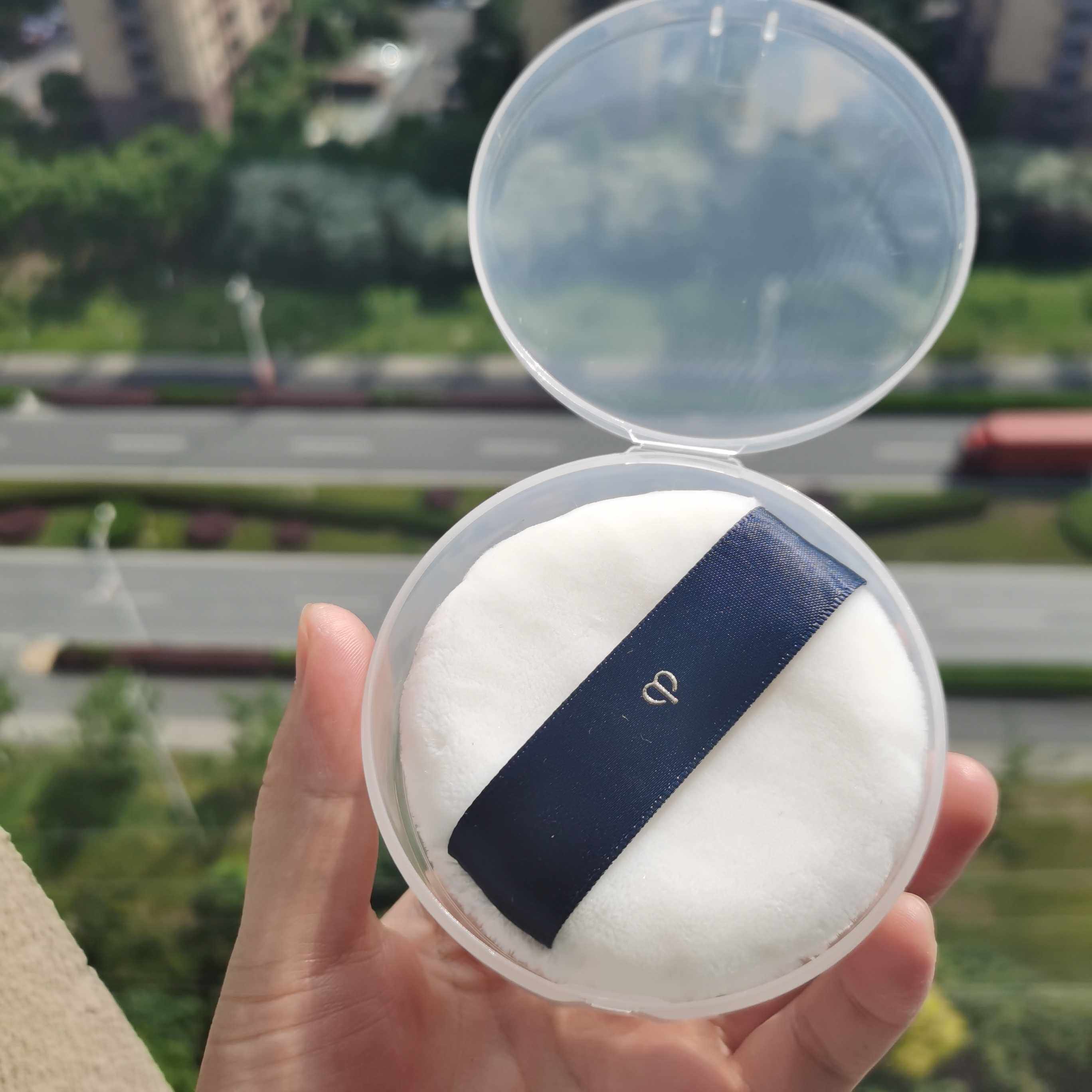 Empty box storage box sponge puff travel portable storage box dustproof acrylic box cpb powder puff