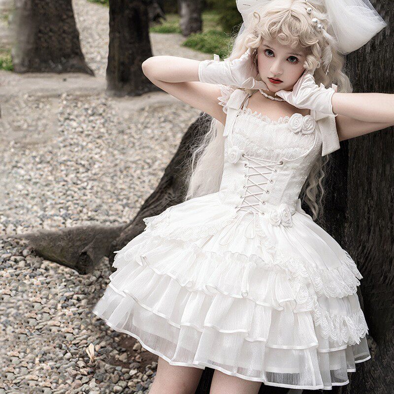 原创正版莉塔Lolita甜美轻花嫁白哥特风少女连衣裙!_lolita洛丽塔连衣裙_淘宝游戏网