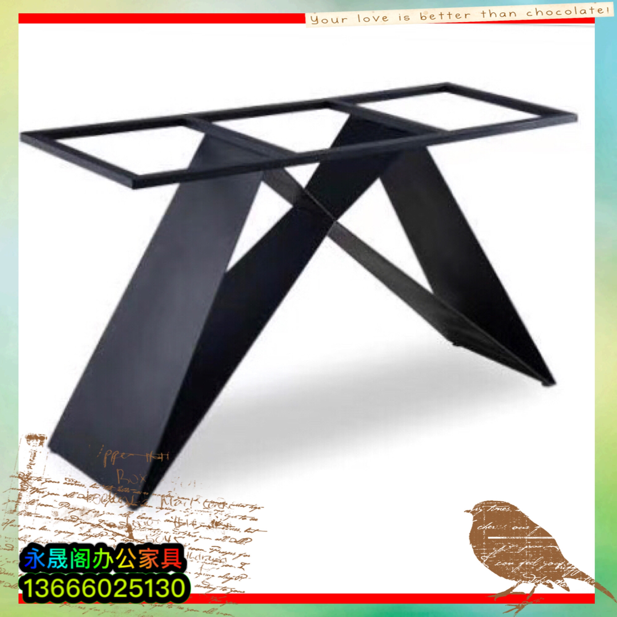 Conference Table Footed Metal Desk Leg Bracket Rock Plate Table Bracket Marble Table Feet Iron Art Custom Table Leg Frame