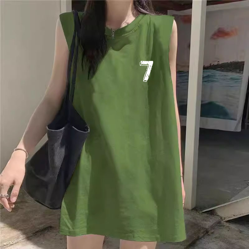American Retro Green Outerwear Vest Camisole for Women 2025 Summer High-End Loose Slimming Sleeveless Top American Retro Green Outerwear Vest Camisole for Women 2025 Summer High-End Loose Slimming Sleeveless Top