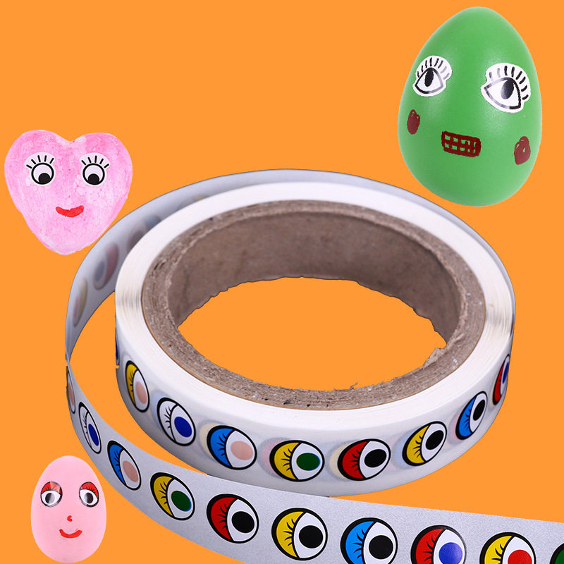 Eye stickers with adhesive black and white color eye stickers Eye stickers Self-adhesive children's handmade diy activity ideas