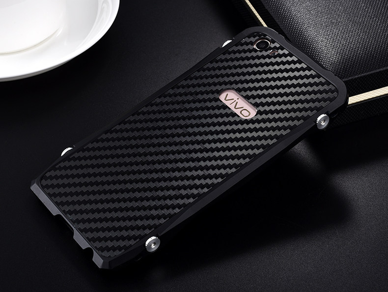 iy Batmobile Sports Cars Aluminum Metal Bumper Carbon Fiber Back Cover Case for vivo X7 Plus & vivo X7