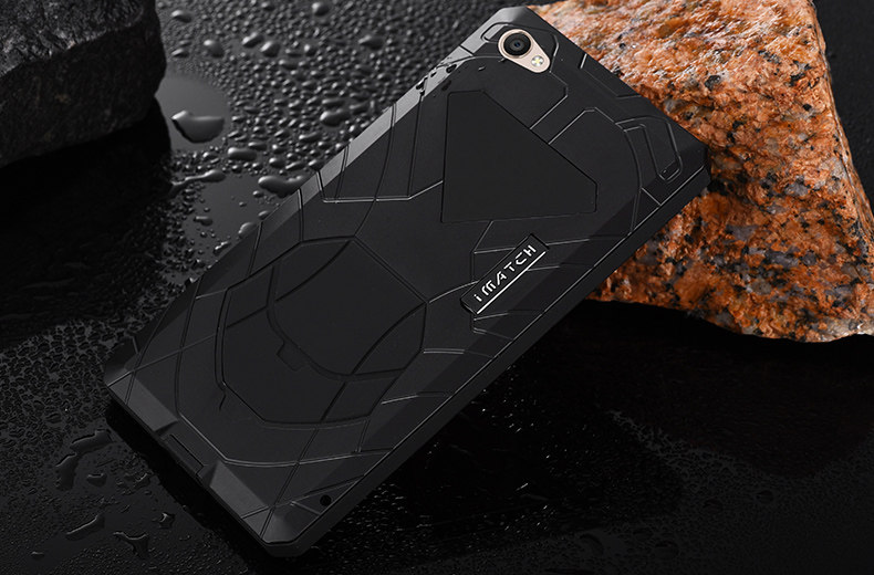 iMatch Water Resistant Shockproof Dust/Dirt/Snow-Proof Aluminum Glass Metal Military Heavy Duty Case Cover for vivo X9