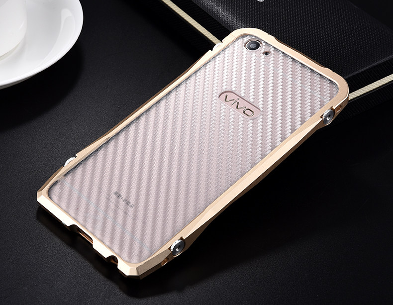 iy Batmobile Sports Cars Aluminum Metal Bumper Carbon Fiber Back Cover Case for vivo X7 Plus & vivo X7