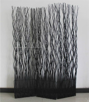 Natural willow branch decoration three-fold screen Living room Dining room bedroom partition entrance background wall