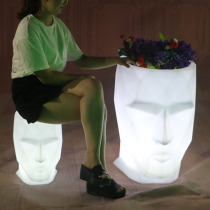 New LED park creative head flower pot Lawn stool lamp Fashion villa courtyard mall Meichen decoration