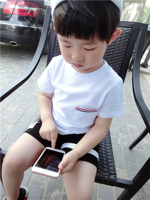 Mới bố mẹ cho con mặc áo thun ngắn tay mùa hè đơn giản gia đình nhà áo ba dây cotton trẻ em mặc bé thủy triều T thời trang gia đình