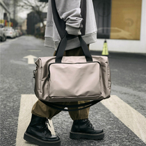 Travel bag large capacity men out light portable fitness bag women short way out Tide brand metal color small luggage bag