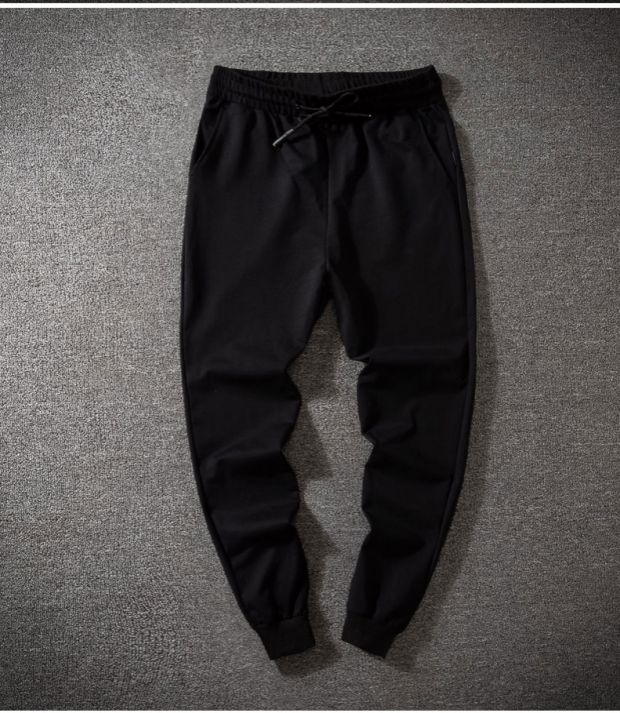 2019 mới mùa xuân và mùa thu mỏng nam cotton dài quần béo kích thước lớn lỏng lẻo quần thể thao giản dị chân quần - Crop Jeans quần thể dục