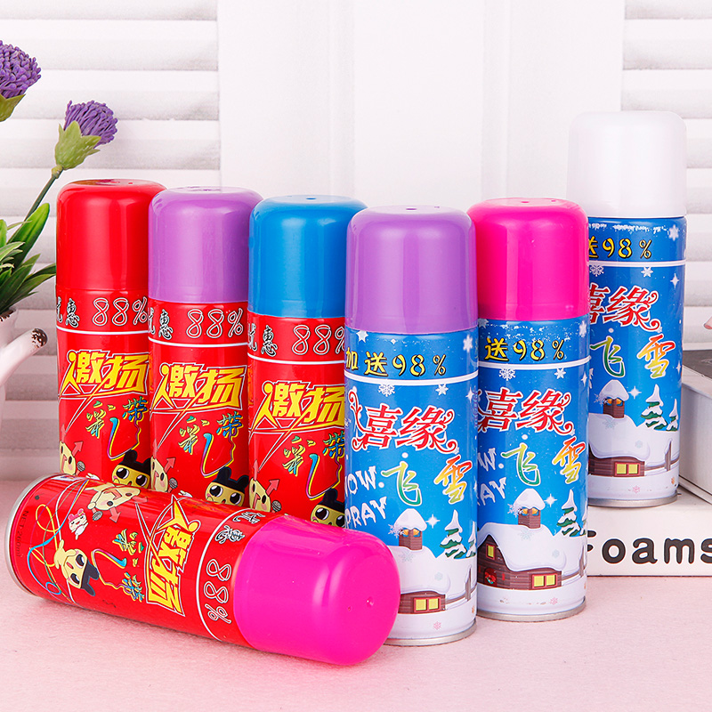 Color spray snow wedding supplies Christmas snow snow spray wedding gift spray ribbon spray color strip birthday party