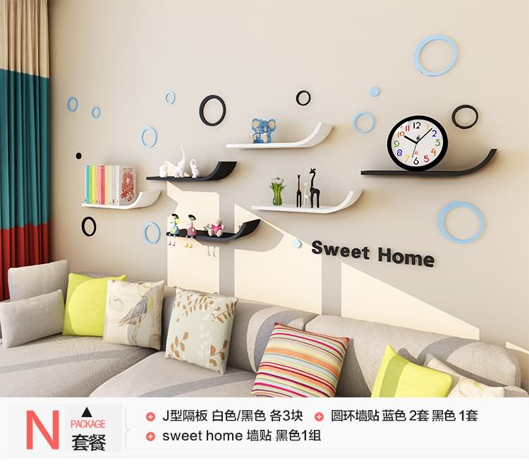 Sơn nhà hàng sáng tạo kệ treo tường treo tường phân vùng sofa TV nền tường trang trí khung đơn giản - Kệ kệ tủ gỗ