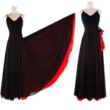 Дожденная ночная танцевальная одежда танцевальная одежда Длинная юбка длинные цветы девочки и теневые юбки в той же юбке в трех танцевальных юбках