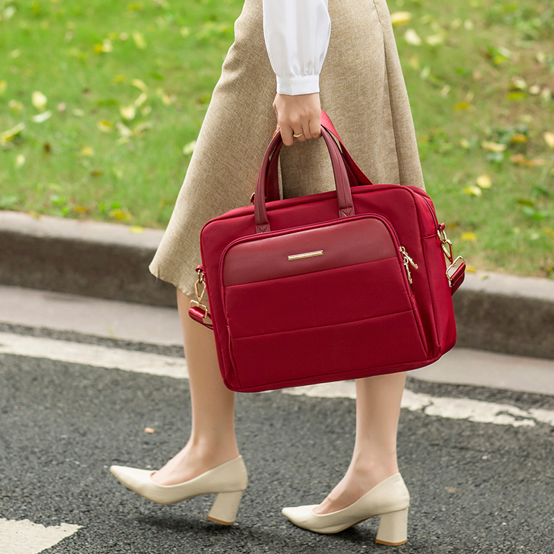 Laptop bag men's and women's hand-held large-capacity waterproof 14 inches 13 inches 15 inches 15 6 shoulder crossbody dual-use - Taobao