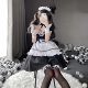 Sexy hollow Japanese lust apron ບໍລິສຸດ Lolita maid ສາຍ cosplay ຊຸດຂະຫນາດໃຫຍ່ຂະຫນາດໃຫຍ່