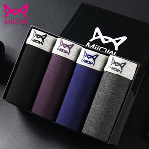 猫人男士内裤男平角裤莫代尔纯棉棉质