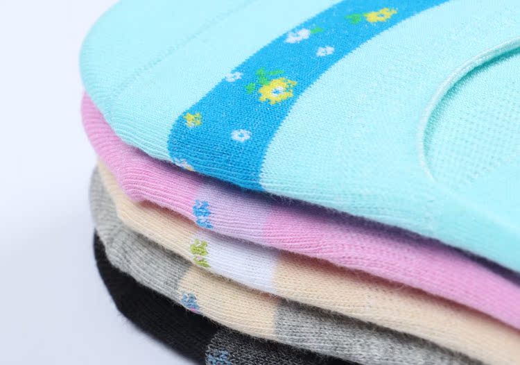 Mùa xuân và mùa hè cotton silicone chống trượt bông nông miệng vô hình phụ nữ thuyền vớ vớ đậu ngắn giày vớ vớ vớ nam cổ ngắn