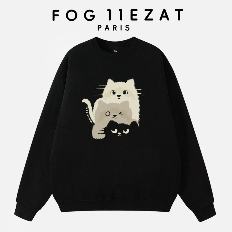 Fog 11Ezat Co-Branded Trendy Brand 2026 New Winter Crew Neck Sweatshirt Fashionable Long-Sleeved Top for Men and Women