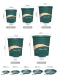 Настоящий утолщенный горшок Циншань второго поколения с контролем корней, галлонный горшок, смоляной цветочный горшок, розово-зеленый редис, большой круглый пластиковый цветочный горшок