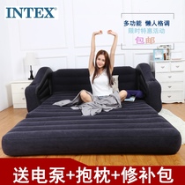 INTEX-68566 Deluxe Double Inflatable Sofabed Lazy Sofabed Inflation Sofa Casual Sofa Folding