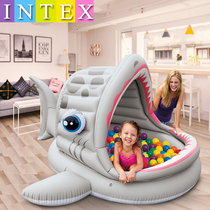 INTEX Big Mouth Shark Inflatable Ball Pool Childrens Baby Home Large Paddling Pool Indoor