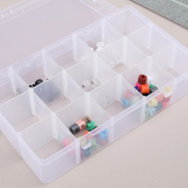 Plastic size buckle ring Jewelry Containing box 9 Grounds 15 Grounds transparent and removable assembly Dogge finishing box