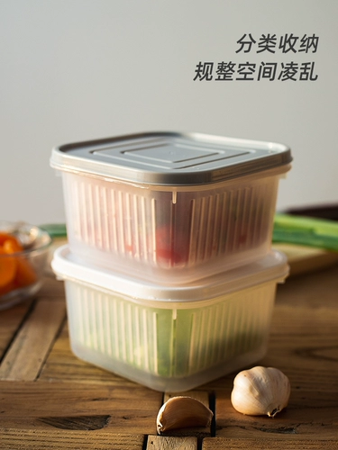 Холодильник лук -имбирный имбирный рубленка для хранения кухонная сливная корзина с покрытием свежей коробки для закуски для закуски