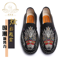Dazzling Zhao Yunguo Wind Cloth Shoes Mens Summer Breathable Mens Shoes National Tide Leisure A Foot Pedal Old Beijing Embroidery Sails Cloth Shoes