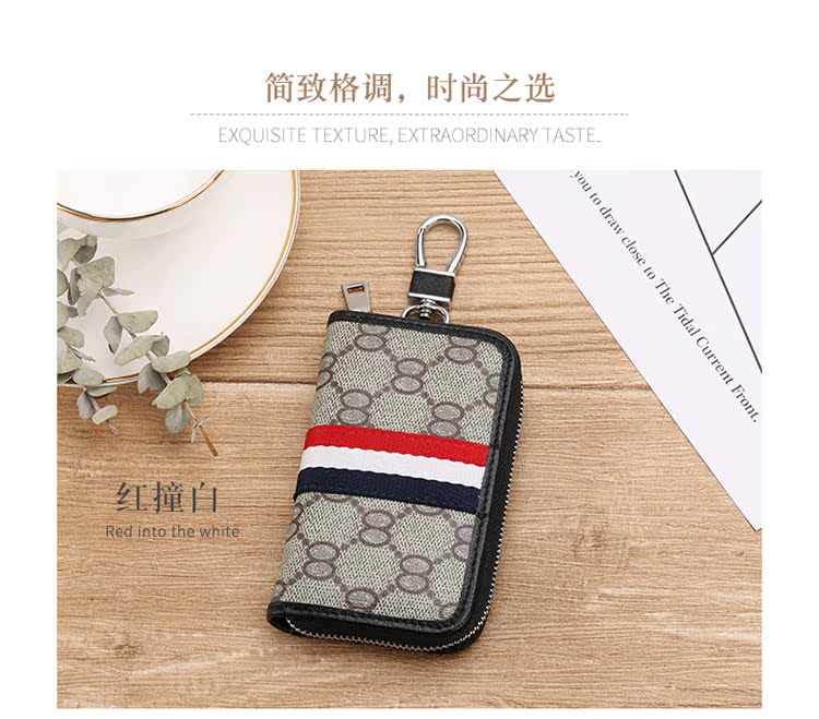 2018 new multi-chức năng túi chìa khóa nam giới và phụ nữ công suất lớn dây kéo túi chìa khóa eo treo thời trang thẻ đường phố túi chìa khóa ví móc chìa khóa nữ