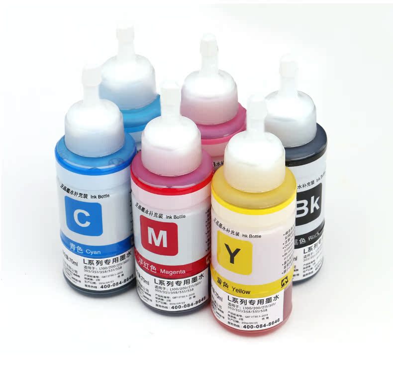 CMYK cho máy in Epson L101 L111 L130 L201 L211 L220 L303 L455 L360 L380 L351 L383 L565 không màu