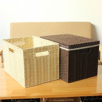 Wardrobe woven storage basket covered wardrobe storage box extra large imitation rattan basket clothes storage box storage box