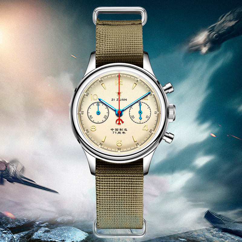 Red Star Aviation Manual Mechanical Chronograph Men's Watch Exquisite Luminous Retro Style Sapphire New Model