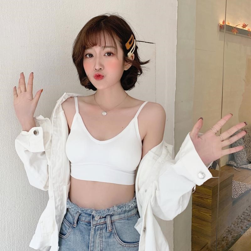 (1-2 gói) U-hình đẹp sling áo ngực cô gái thể thao đồ lót nữ sinh mỏng Hàn Quốc phiên bản bọc áo ngực mùa hè.