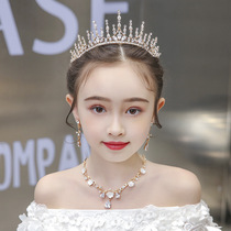 Children's jewelry full diamond retro crown cute girl birthday dress Joker accessories girl catwalk performance headwear