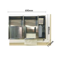 Toilet hidden mirror behind the automatic sensor baking phone hand sanitizer hidden soap container concealed for soap