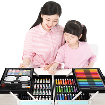 Washable childrens brush watercolor pen painting set student art painting tool color pen gift box birthday gift