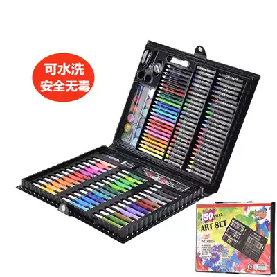 Non-toxic washable 150 brushes Children's crayon watercolor pen gift box Activities give prizes Kindergarten souvenirs