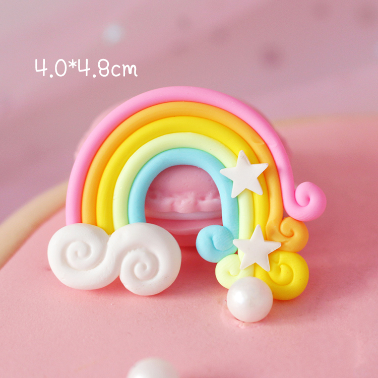 Cảnh 3D trang trí bánh trang trí đám mây cầu vồng nướng đặc biệt khuôn phụ kiện trang trí bánh - Tự làm khuôn nướng khuôn bánh trung thu