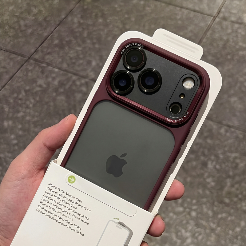 Burgundy Wine Red [with Built-In Ai Camera Button] Suitable for iPhone 18 Pro Max Phone Case, New Apple 17 Pro Series Air High-End Feel, 16/15/14/13 Full Protection Anti-Drop