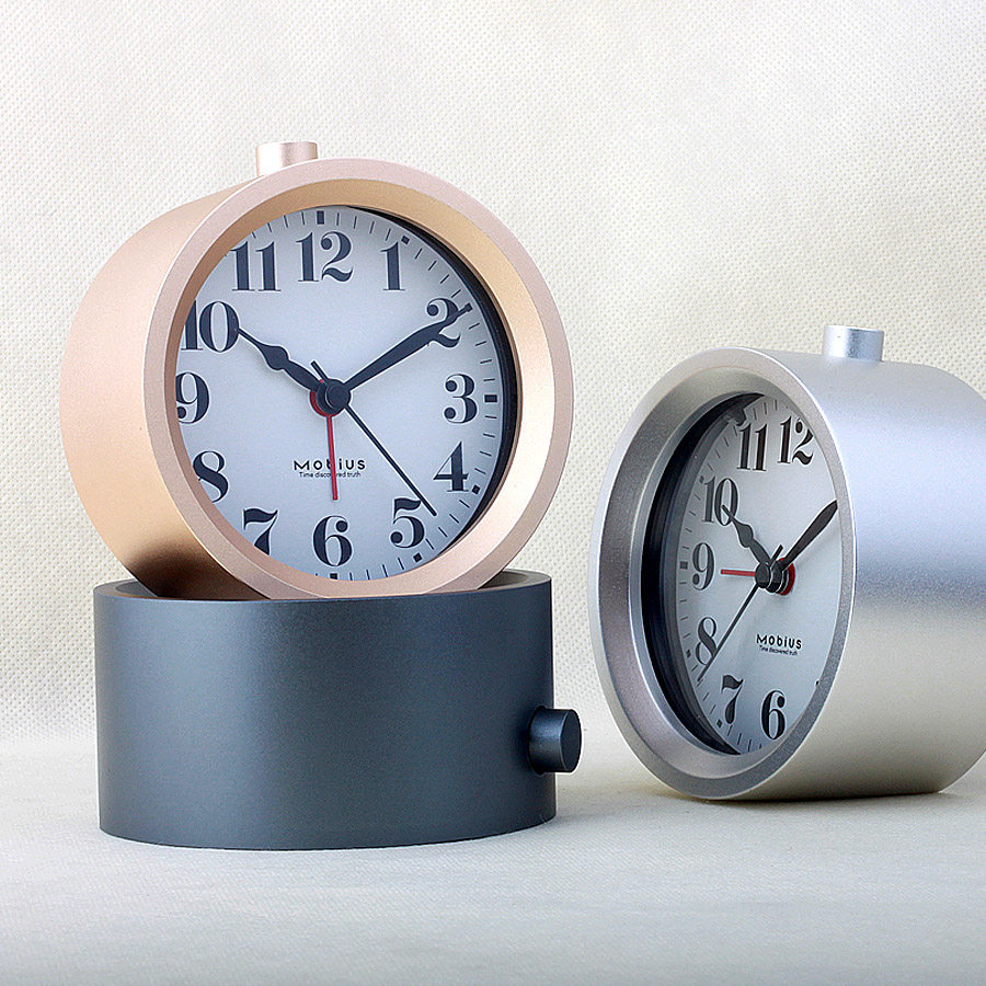 Mobius alarm clock with night light snooze Creative simple silent alarm clock gift Fashion personality bedroom clock