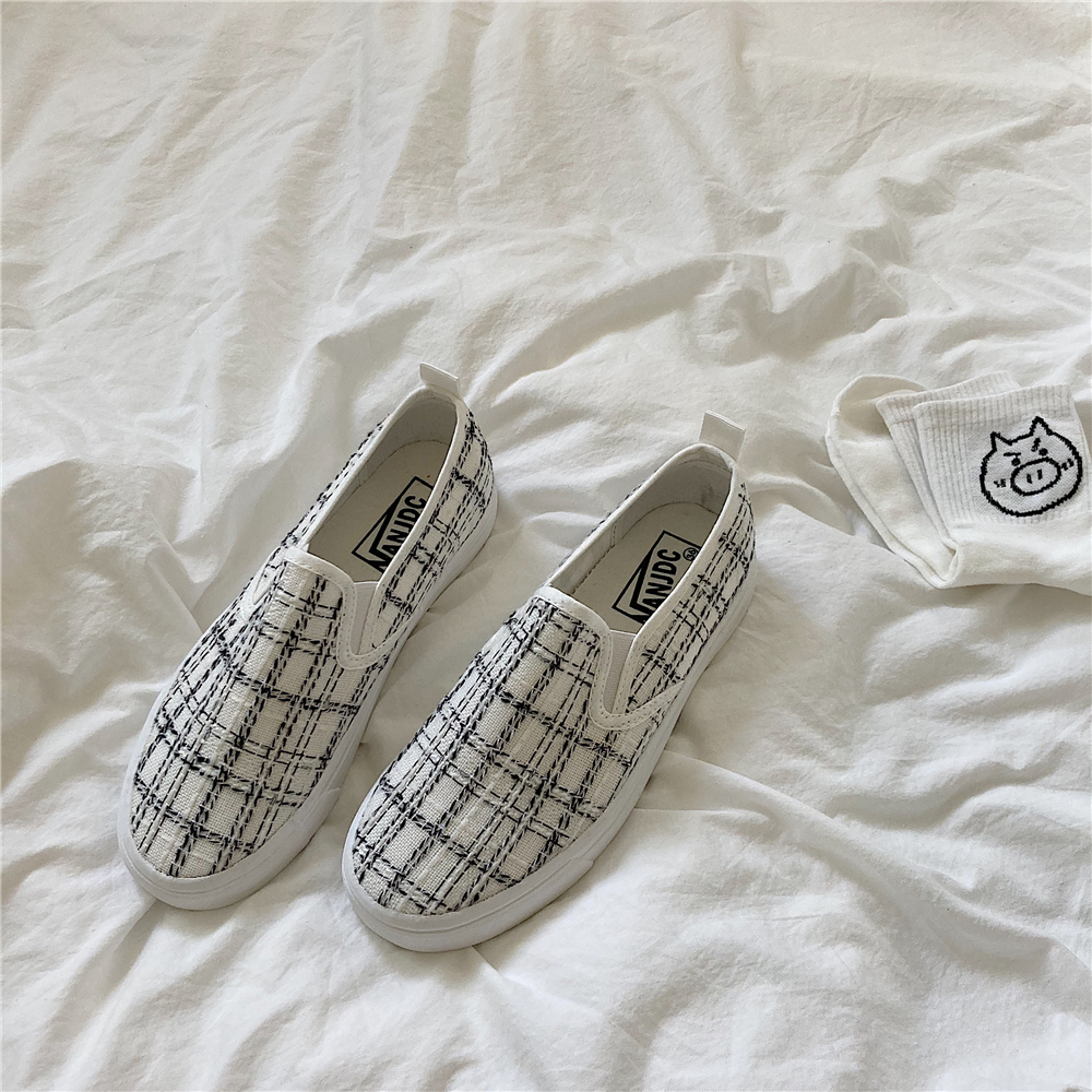 Jiang Zhishu small white shoes women's spring and autumn all-match slip-on slip-on slip-on shoes Korean version street style casual shoes trendy